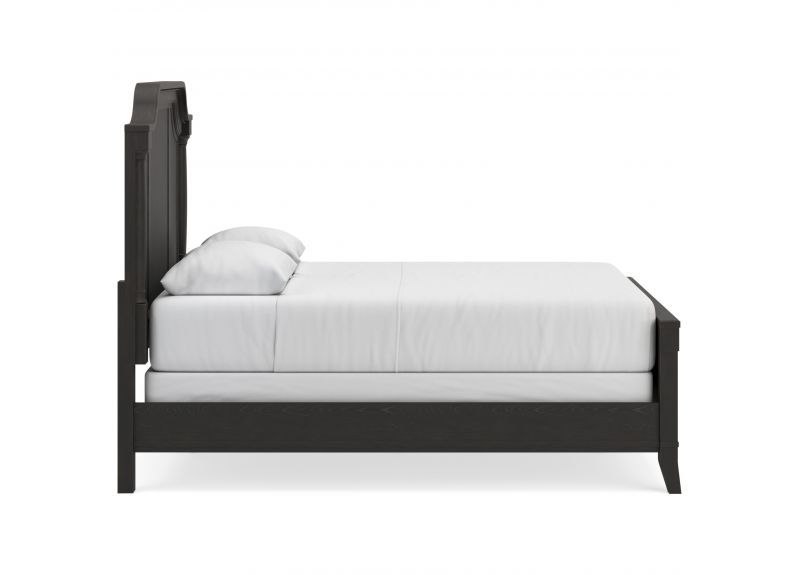 Wooden/ Timber Queen Size Mid Century Bed Frame in Black - Sydney